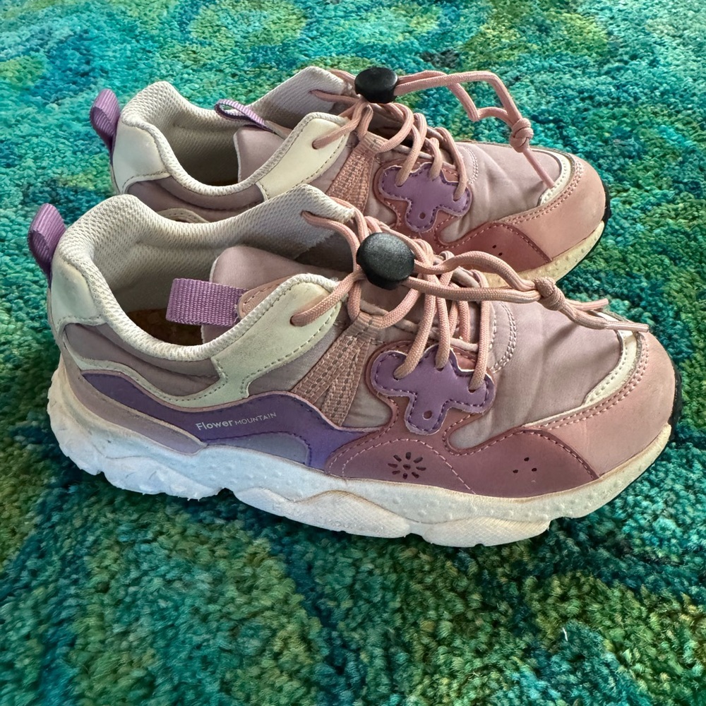 Flower Mountain Kids Sneakers - Lavender/ Pink and Cream
